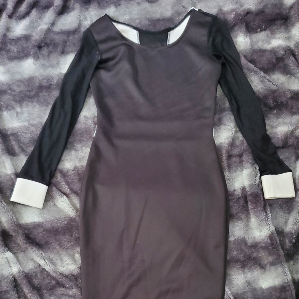 Black and White Bodycon Dress